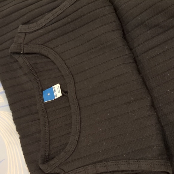 Old Navy Fitted Sleeveless Rib-Knit Midi Sweater Dress in Black Medium - Picture 8 of 8